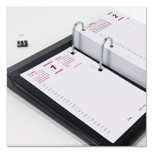 Daily Calendar Pad Refill, 6 X 3.5, White/burgundy/gray Sheets, 12-month (jan To Dec): 2024