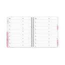 Essential Collection 14-month Ruled Monthly Planner, 8.88 X 7.13, Daisy Black/pink Cover, 14-month (dec To Jan): 2023 To 2025