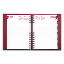 Coilpro Ruled Daily Planner, 8.25 X 5.75, Red Cover, 12-month (jan To Dec): 2024