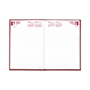 Daily/monthly Planner, 8.25 X 5.75, Red Cover, 12-month (jan To Dec): 2024