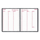 Essential Collection Weekly Appointment Book In Columnar Format, 11 X 8.5, Black Cover, 12-month (jan To Dec): 2024