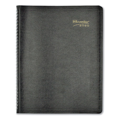 Essential Collection Weekly Appointment Book In Columnar Format, 11 X 8.5, Black Cover, 12-month (jan To Dec): 2024