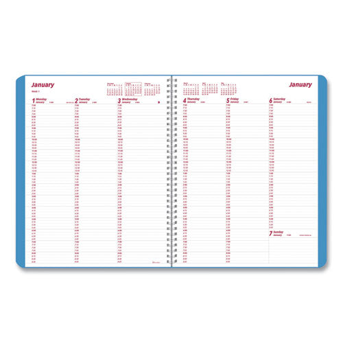 Mountains Weekly Appointment Book, Mountains Photography, 11 X 8.5, Blue/green Cover, 12-month (jan To Dec): 2024