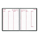 Duraflex Weekly Planner, 11 X 8.5, Black Cover, 12-month (jan To Dec): 2024