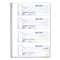 Spiralbound Unnumbered Money Receipt Book, Three-part Carbonless, 7 X 2.75, 4 Forms/sheet, 120 Forms Total