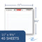 Wide Landscape Format Writing Pad, Unpunched With Standard Back, Medium/college Rule, 40 White 11 X 9.5 Sheets