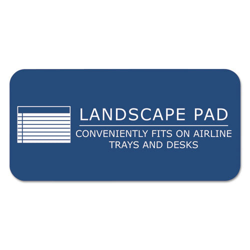 Wide Landscape Format Writing Pad, Unpunched With Standard Back, Medium/college Rule, 40 White 11 X 9.5 Sheets