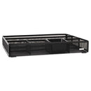 Metal Mesh Deep Desk Drawer Organizer, Six Compartments, 15.25 X 11.88 X 2.5, Black