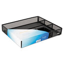 Metal Mesh Deep Desk Drawer Organizer, Six Compartments, 15.25 X 11.88 X 2.5, Black