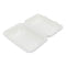 Bagasse Pfas-free Food Containers, 1-compartment, 6 X 9 X 3.03, White, Bamboo/sugarcane, 250/carton