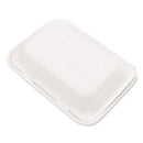 Bagasse Pfas-free Food Containers, 1-compartment, 6 X 9 X 3.03, White, Bamboo/sugarcane, 250/carton