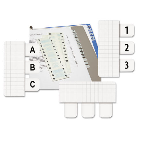 Legal Index Tabs, Preprinted Alpha: A To Z, 1/12-cut, White, 0.44" Wide, 104/pack