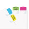 Write-on Index Tabs, 1/5-cut, Assorted Colors, 1.06" Wide, 48/pack