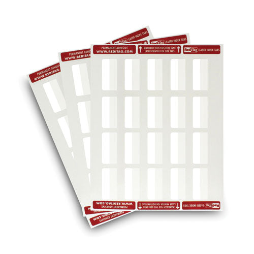 Laser Printable Index Tabs, 1/5-cut, White, 2" Wide, 300/pack