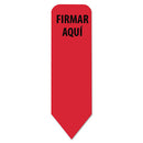 Arrow Message Page Flags In Dispenser, "firmar Aqui", Red, 120 Flags/pack