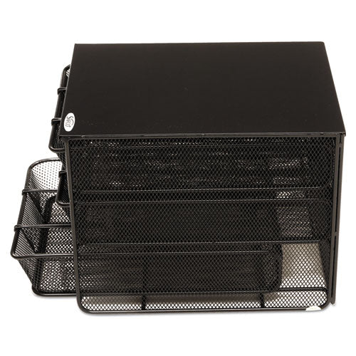 3 Drawer Hospitality Organizer, 7 Compartments, 11.5 X 8.25 X 8.25, Black