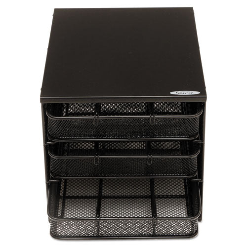 3 Drawer Hospitality Organizer, 7 Compartments, 11.5 X 8.25 X 8.25, Black