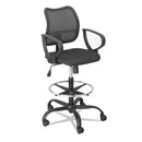 Vue Series Mesh Extended-height Chair, Supports Up To 250 Lb, 23" To 33" Seat Height, Black Fabric