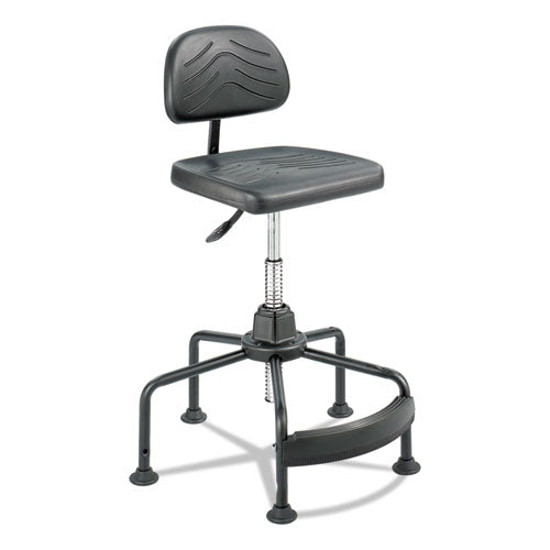 Task Master Economy Industrial Chair, Supports Up To 250 Lb, 17" To 35" Seat Height, Black