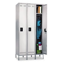 Single-tier, Three-column Locker, 36w X 18d X 78h, Two-tone Gray