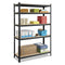 Boltless Steel/particleboard Shelving, Five-shelf, 48w X 18d X 72h, Black