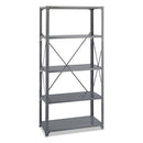 Commercial Steel Shelving Unit, Five-shelf, 36w X 18d X 75h, Dark Gray