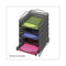 Onyx Stackable Literature Organizer, Five-drawer, 10.25 X 12.75 X 15.25, Black