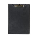 Value Padfolio, Heavyweight Sealed Vinyl, Brass Clip, Inside Front Pocket, Black