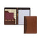 Two-tone Padfolio With Spine Accent, 10.6w X 14.25h, Polyurethane, Tan/brown