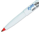 Vis-a-vis Wet Erase Marker, Fine Bullet Tip, Red, Dozen