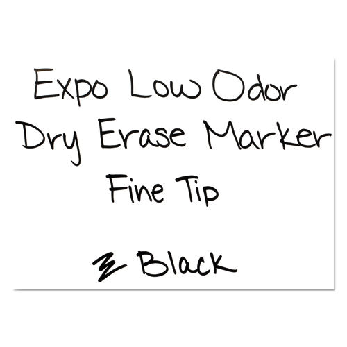 Low-odor Dry-erase Marker Value Pack, Fine Bullet Tip, Black, 36/box