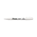 Permanent Paint Marker, Fine Bullet Tip, White, Dozen