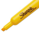 Tank Style Highlighters, Yellow Ink, Chisel Tip, Yellow Barrel, Dozen