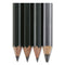 Scholar Graphite Pencil Set, 2 Mm, Assorted Lead Hardness Ratings, Black Lead, Dark Green Barrel, 4/set