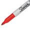 Fine Tip Permanent Marker, Fine Bullet Tip, Red, Dozen