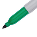 Fine Bullet Tip Permanent Marker, Green, Dozen