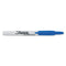 Retractable Permanent Marker, Fine Bullet Tip, Blue