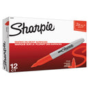 Super Permanent Marker, Fine Bullet Tip, Red, Dozen