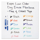 Low-odor Dry Erase Marker, Eraser And Cleaner Kit, Medium Assorted Tips, Assorted Colors, 12/set