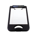 Deskmate Ii With Calculator, 0.5" Clip Capacity, Holds 8.5 X 11 Sheets, Black