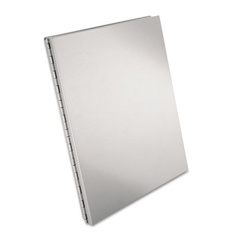 Snapak Aluminum Side-open Forms Folder, 0.5" Clip Capacity, Holds 8.5 X 11 Sheets, Silver