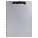 Tuffwriter Recycled Aluminum Storage Clipboard, 0.5" Clip Capacity, Holds 8.5 X 11 Sheets, Silver