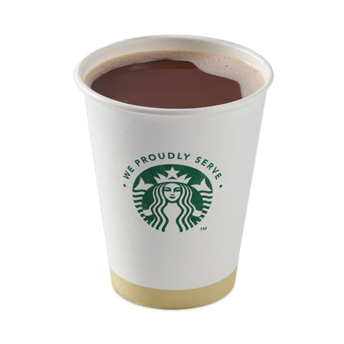 Hot Cups, 12 Oz, White With Green Starbucks Logo, 1,000/carton