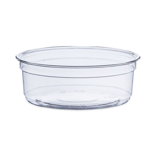Bare Eco-forward Rpet Deli Containers, 8 Oz, 4.6" Diameter X 1.8"h, Clear, Plastic, 500/carton