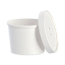 Flexstyle Food Lid Container, 12.1 Oz, 3.6" Diameter, White, Plastic, 250/carton