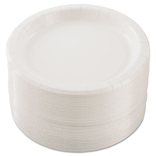 Bare Eco-forward Clay-coated Paper Dinnerware, Plate, 8.5" Dia, White, 125/pack, 4 Packs/carton