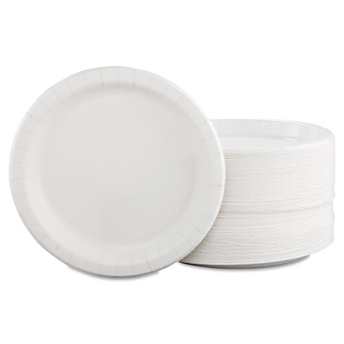 Bare Eco-forward Clay-coated Paper Dinnerware, Plate, 8.5" Dia, White, 125/pack, 4 Packs/carton