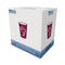 Paper Hot Drink Cups In Bistro Design, 16 Oz, Maroon, 300/carton