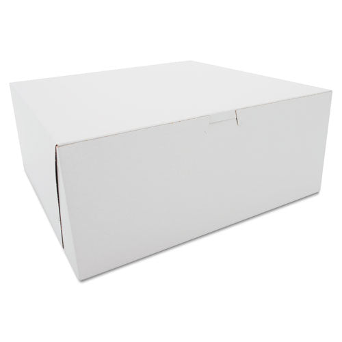 White One-piece Non-window Bakery Boxes, 12 X 12 X 5, White, Paper, 100/carton