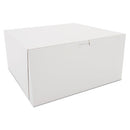 White One-piece Non-window Bakery Boxes, 12 X 12 X 6, White, Paper, 50/carton